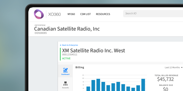 Laptop showing the Dashboard of XO360
